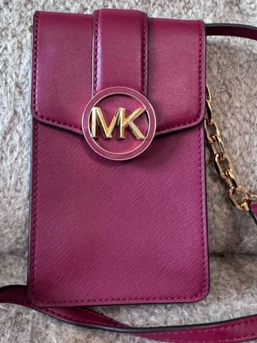 Michael Kors Carmen Mulberry Smartphone Crossbody Bag - Picture 2 of 5